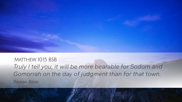 Matthew 10:15 BSB Bible Verse Image