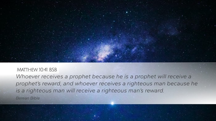 Matthew 10:41 BSB Bible Verse Image