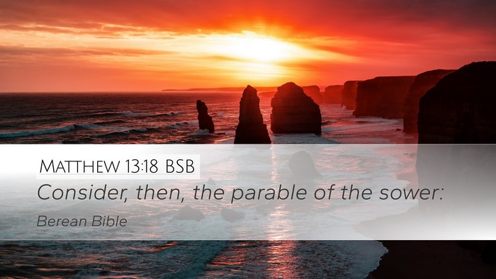 Matthew 13:18 BSB Bible Verse Image