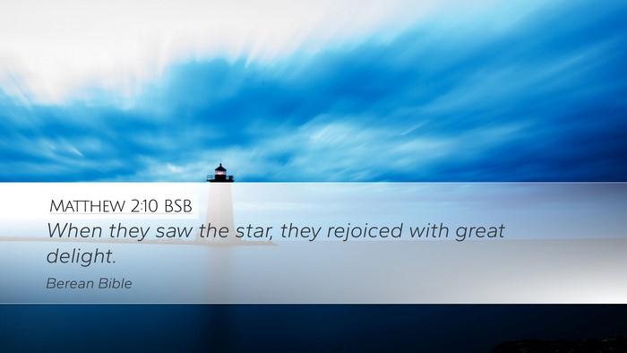Matthew 2:10 BSB Desktop Wallpaper - When they saw the star, they rejoiced with great - Desktop Bible Verse Wallpaper