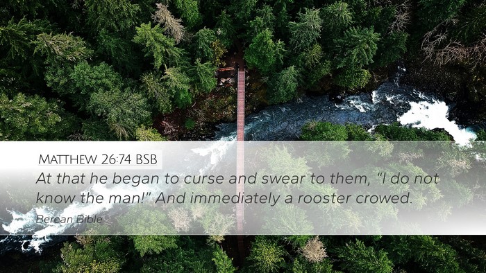 Matthew 26:74 BSB Bible Verse Image