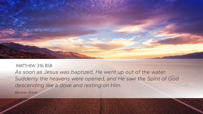Matthew 3:16 BSB Bible Verse Image