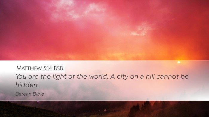 Matthew 5:14 BSB Bible Verse Image