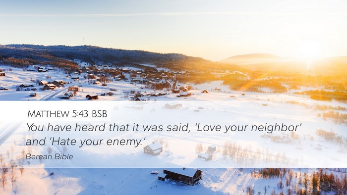 Matthew 5:43 BSB Bible Verse Image