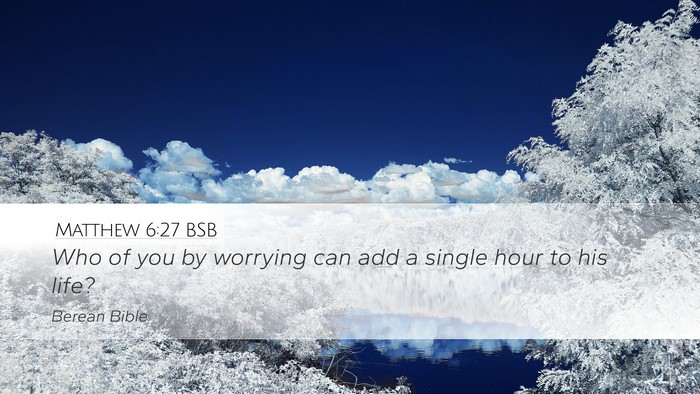 Matthew 6:27 BSB Bible Verse Image