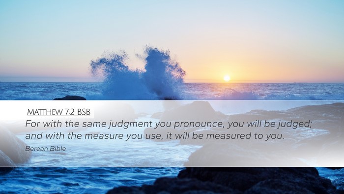 Matthew 7:2 BSB Bible Verse Image