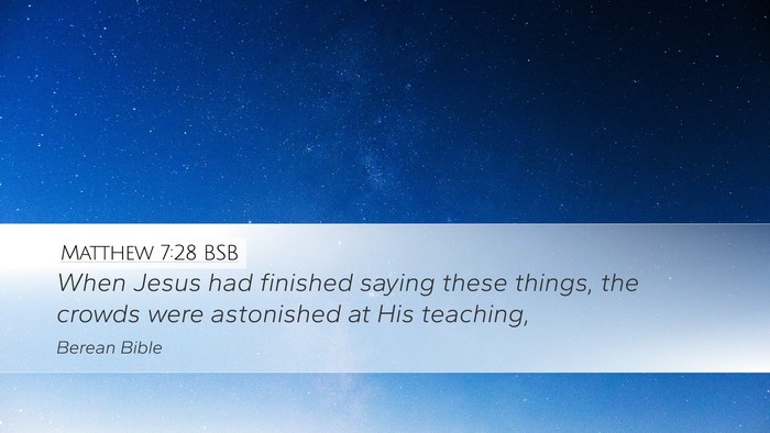 Matthew 7:28 BSB Bible Verse Image