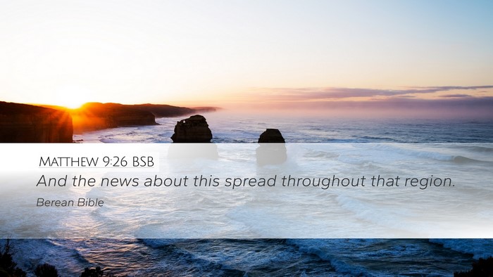 Matthew 9:26 BSB Bible Verse Image