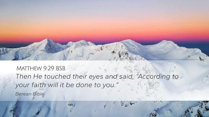 Matthew 9:29 BSB Bible Verse Image