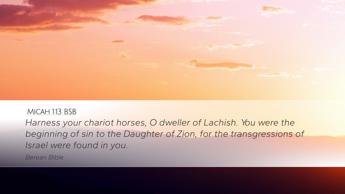 Micah 1:13 BSB Bible Verse Image