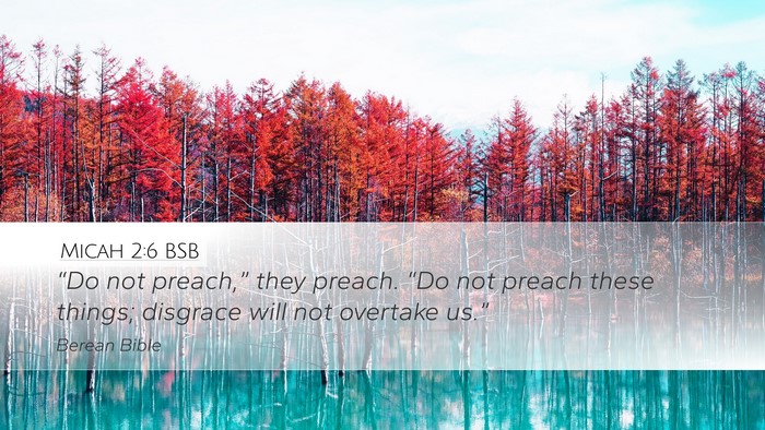 Micah 2:6 BSB Bible Verse Image