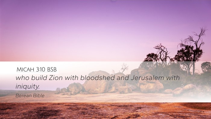 Micah 3:10 BSB Bible Verse Image