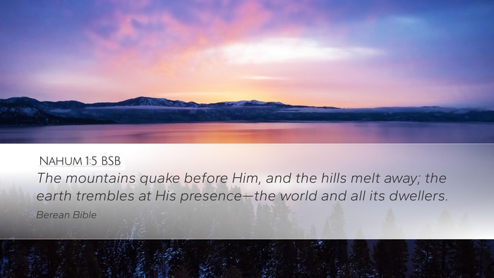 Nahum 1:5 BSB Bible Verse Image