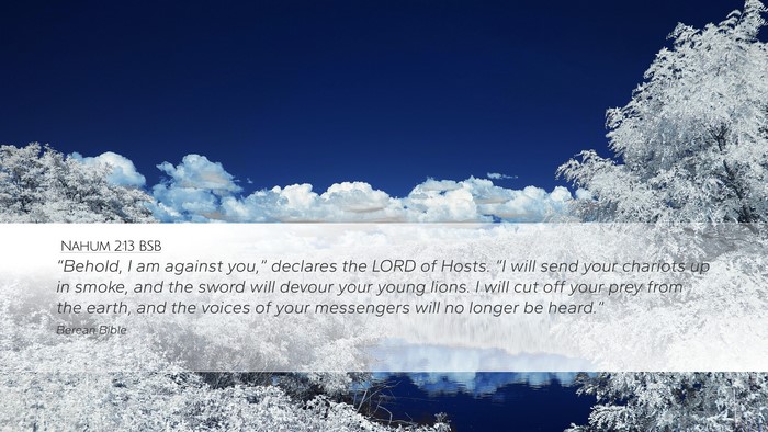 Nahum 2:13 BSB Bible Verse Image