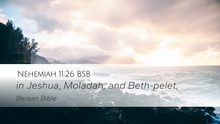 Nehemiah 11:26 BSB Bible Verse Image