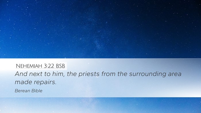 Nehemiah 3:22 BSB Desktop Wallpaper - And next to him, the priests from the surrounding - Desktop Bible Verse Wallpaper