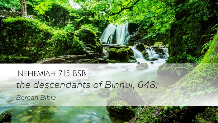 Nehemiah 7:15 BSB Desktop Wallpaper - the descendants of Binnui, - Desktop Bible Verse Wallpaper