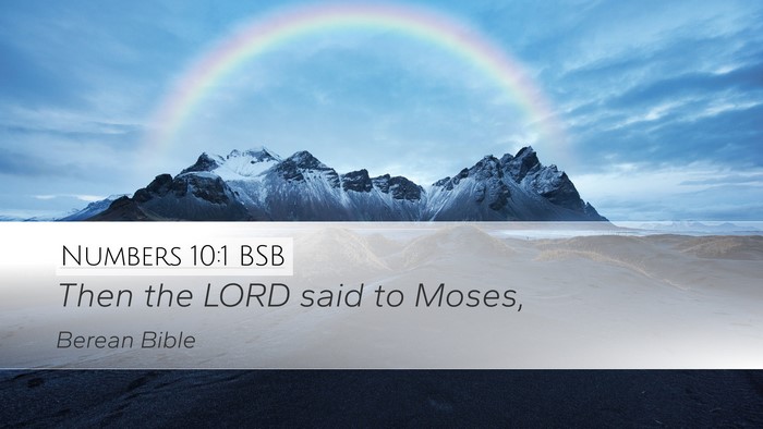 Numbers 10:1 BSB Bible Verse Image
