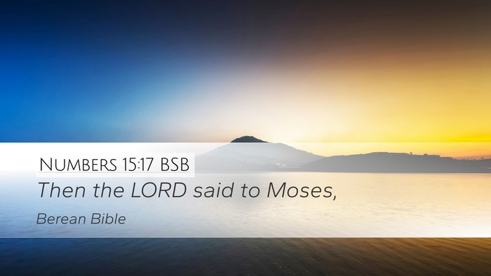 Numbers 15:17 BSB Desktop Wallpaper - Then the LORD said to - Desktop Bible Verse Wallpaper