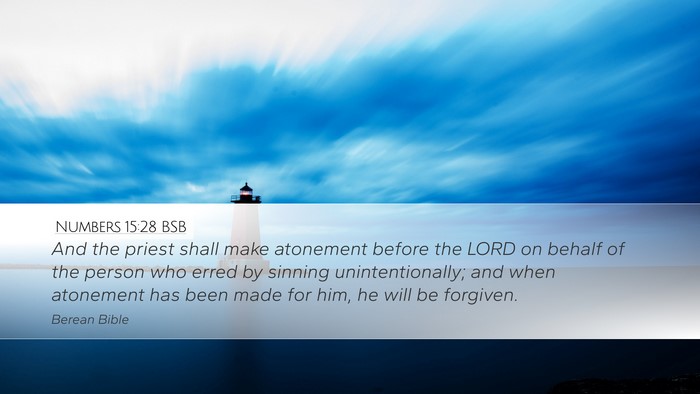 Numbers 15:28 BSB Desktop Wallpaper - And the priest shall make atonement before the - Desktop Bible Verse Wallpaper