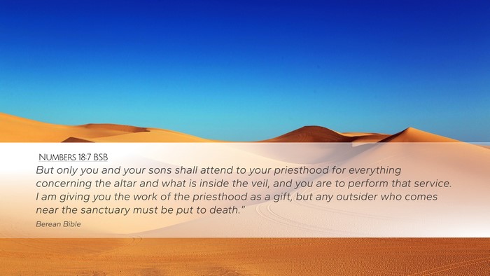 Numbers 18:7 BSB Bible Verse Image