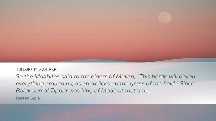 Numbers 22:4 BSB Bible Verse Image
