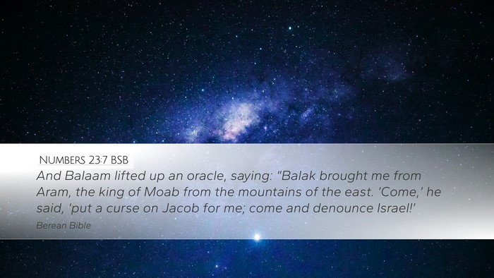 Numbers 23:7 BSB Bible Verse Image