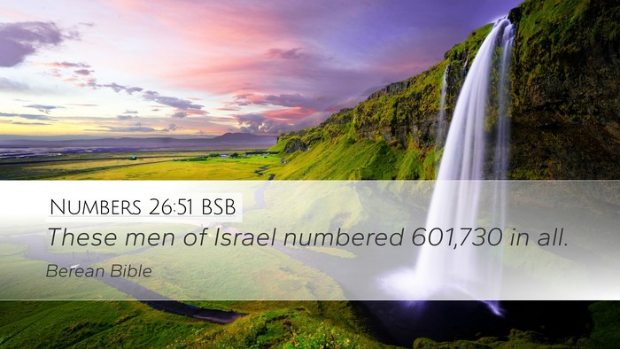 Numbers 26:51 BSB Bible Verse Image