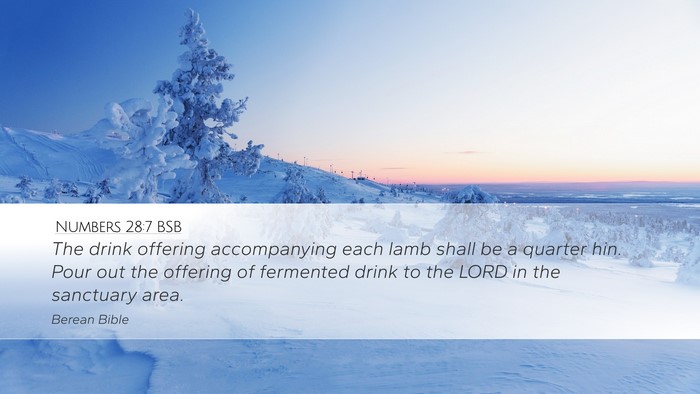Numbers 28:7 BSB Bible Verse Image