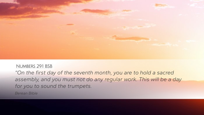 Numbers 29:1 BSB Bible Verse Image
