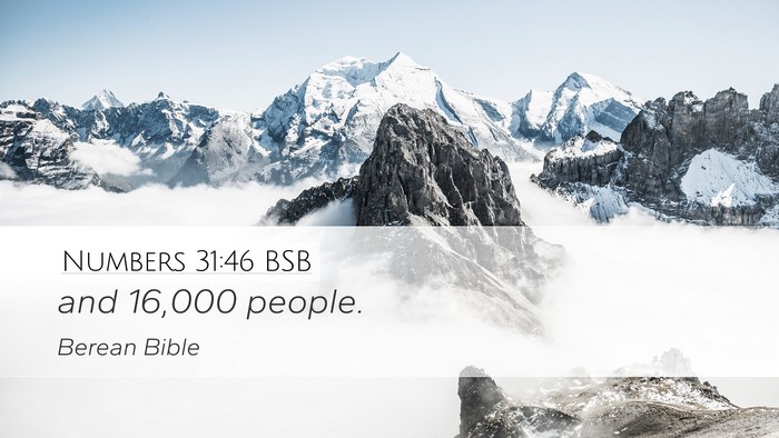 Numbers 31:46 BSB Desktop Wallpaper - and 16,000 - Desktop Bible Verse Wallpaper