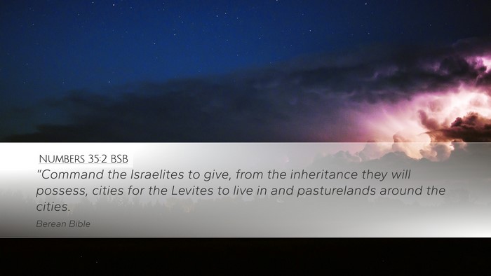 Numbers 35:2 BSB Bible Verse Image