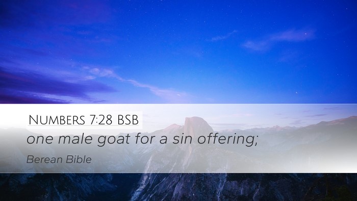 Numbers 7:28 BSB Desktop Wallpaper - one male goat for a sin - Desktop Bible Verse Wallpaper