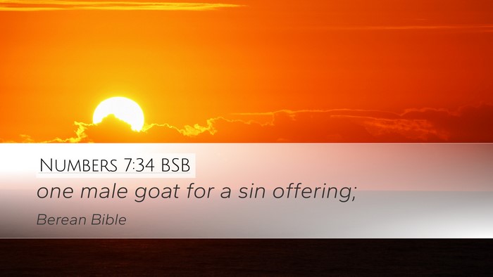 Numbers 7:34 BSB Desktop Wallpaper - one male goat for a sin - Desktop Bible Verse Wallpaper