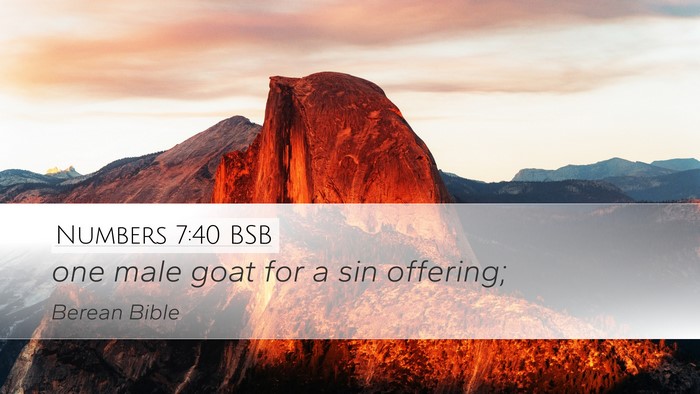Numbers 7:40 BSB Desktop Wallpaper - one male goat for a sin - Desktop Bible Verse Wallpaper