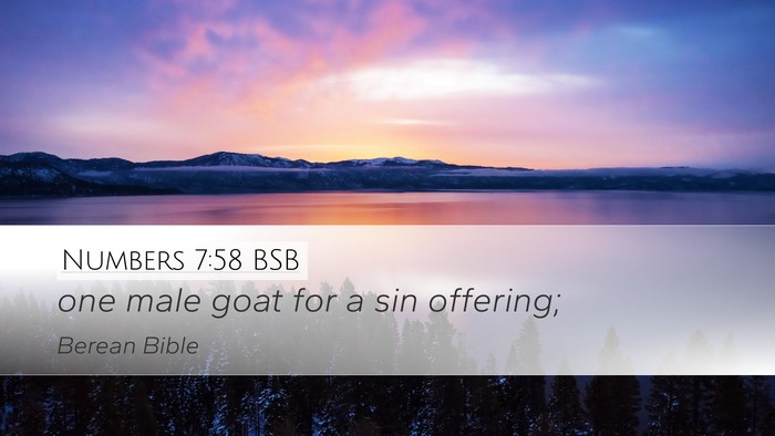 Numbers 7:58 BSB Desktop Wallpaper - one male goat for a sin - Desktop Bible Verse Wallpaper