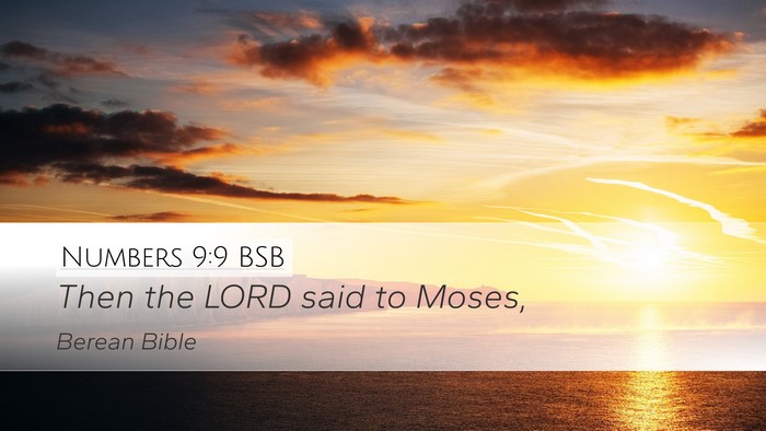 Numbers 9:9 BSB Desktop Wallpaper - Then the LORD said to - Desktop Bible Verse Wallpaper