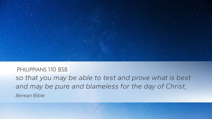 Philippians 1:10 BSB Bible Verse Image