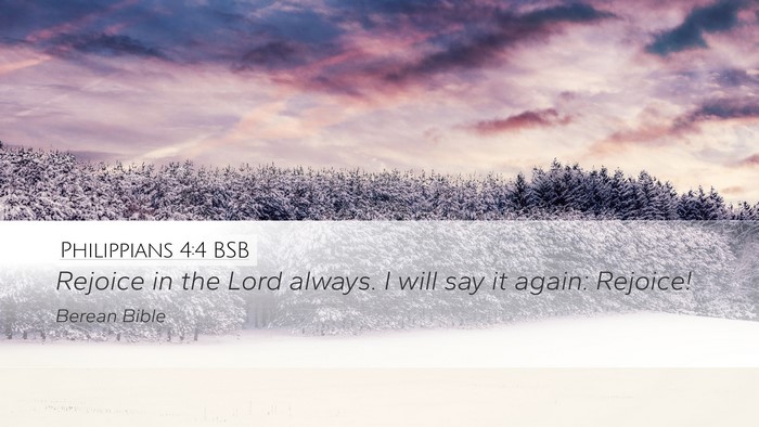Philippians 4:4 BSB Bible Verse Image