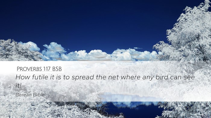 Proverbs 1:17 BSB Bible Verse Image