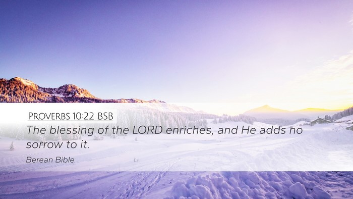 Proverbs 10:22 BSB Bible Verse Image