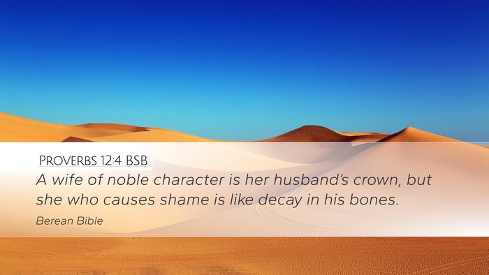 Proverbs 12:4 BSB Bible Verse Image
