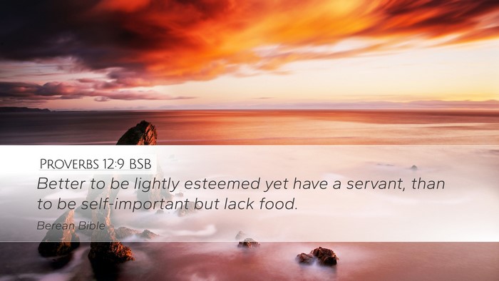Proverbs 12:9 BSB Bible Verse Image