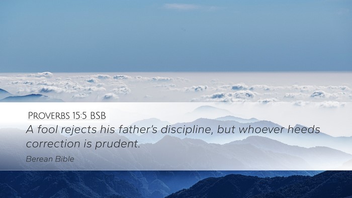 Proverbs 15:5 BSB Bible Verse Image