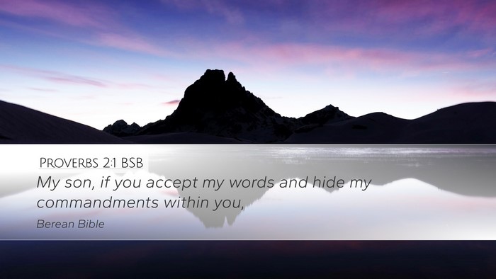 Proverbs 2:1 BSB Bible Verse Image