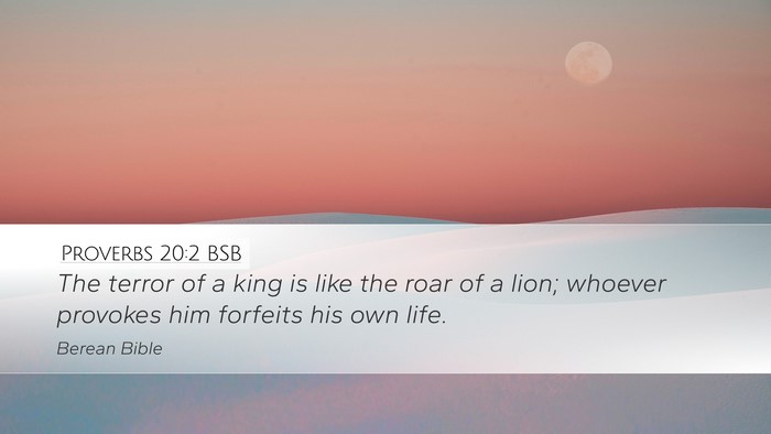 Proverbs 20:2 BSB Bible Verse Image