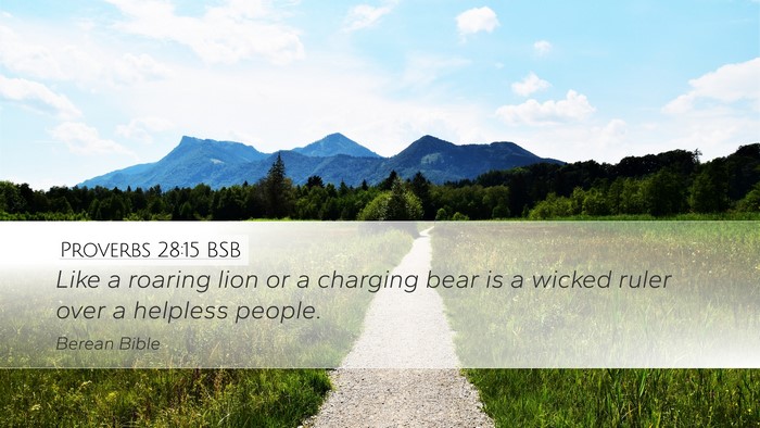 Proverbs 28:15 BSB Bible Verse Image