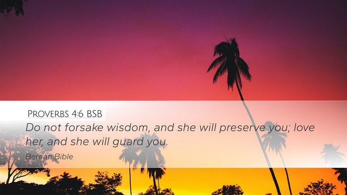 Proverbs 4:6 BSB Bible Verse Image
