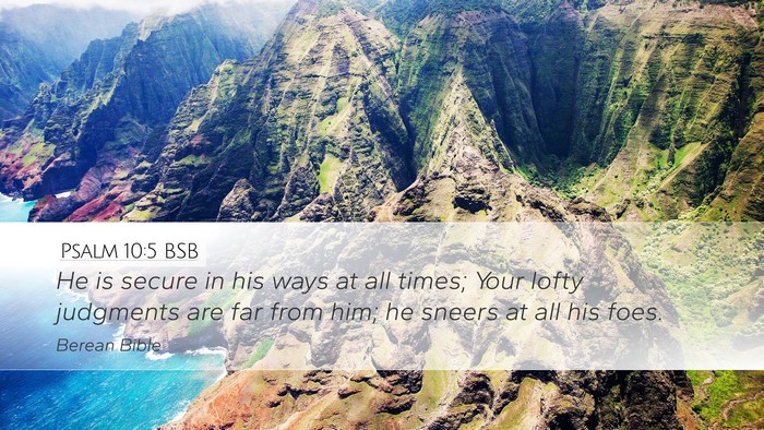 Psalm 10:5 BSB Bible Verse Image