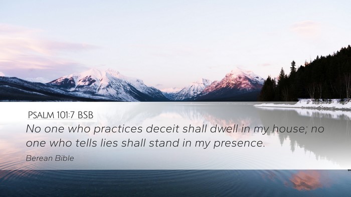 Psalm 101:7 BSB Bible Verse Image